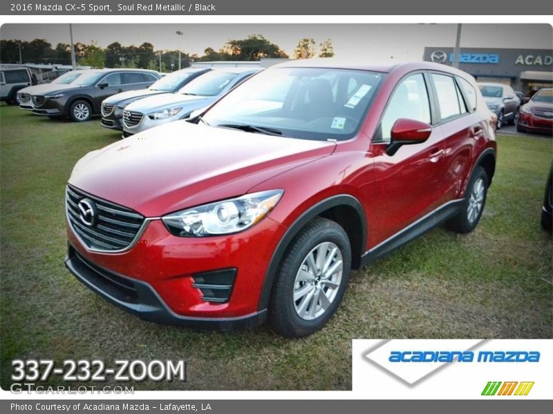 Soul Red Metallic / Black 2016 Mazda CX-5 Sport