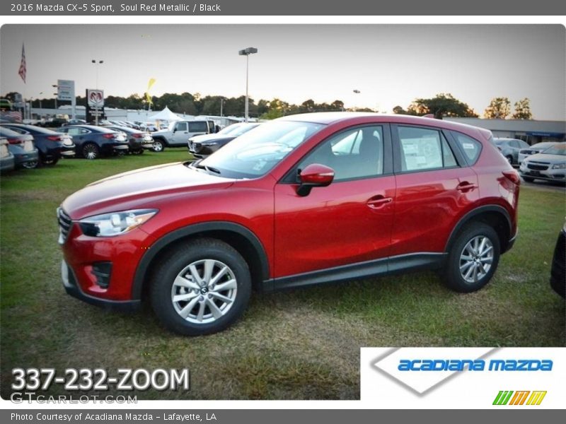 Soul Red Metallic / Black 2016 Mazda CX-5 Sport