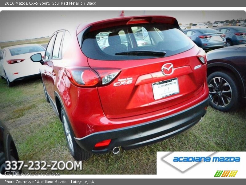 Soul Red Metallic / Black 2016 Mazda CX-5 Sport