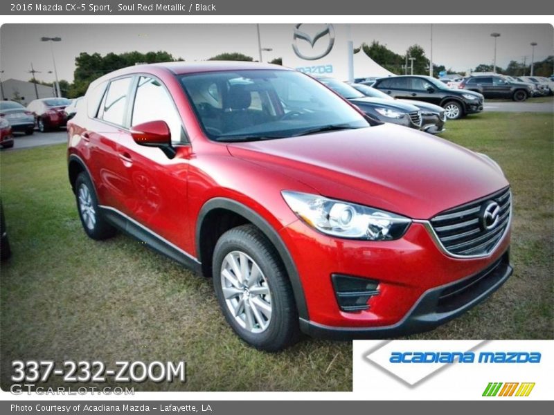 Soul Red Metallic / Black 2016 Mazda CX-5 Sport