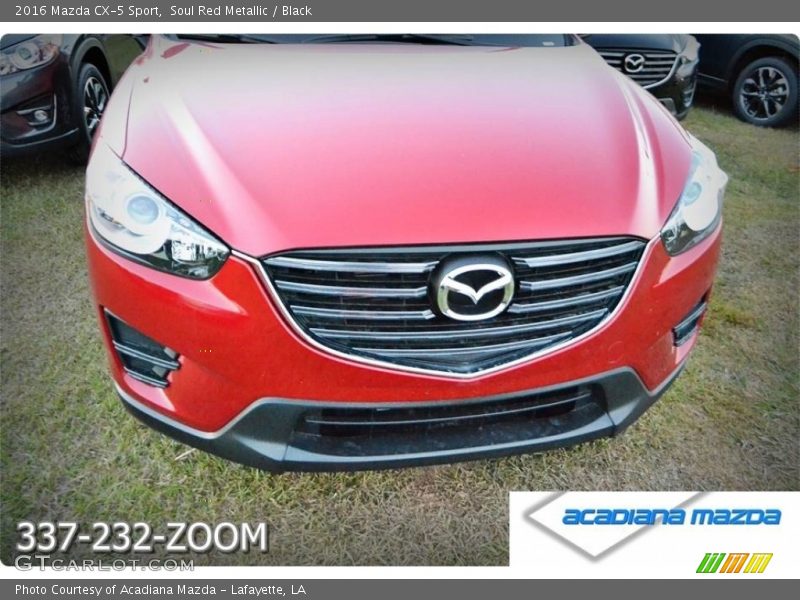 Soul Red Metallic / Black 2016 Mazda CX-5 Sport