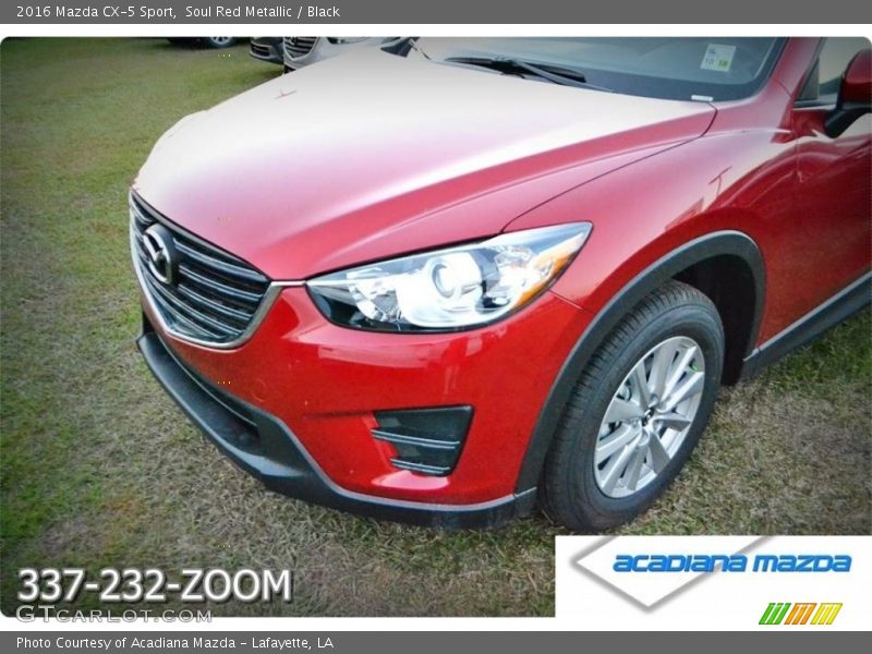 Soul Red Metallic / Black 2016 Mazda CX-5 Sport