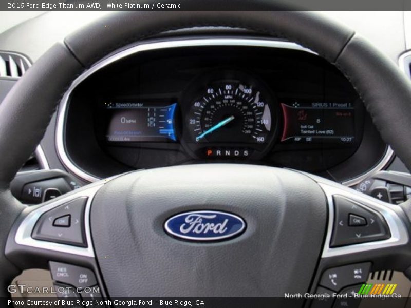 White Platinum / Ceramic 2016 Ford Edge Titanium AWD
