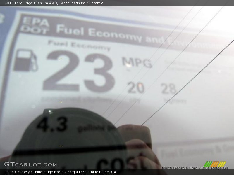 White Platinum / Ceramic 2016 Ford Edge Titanium AWD