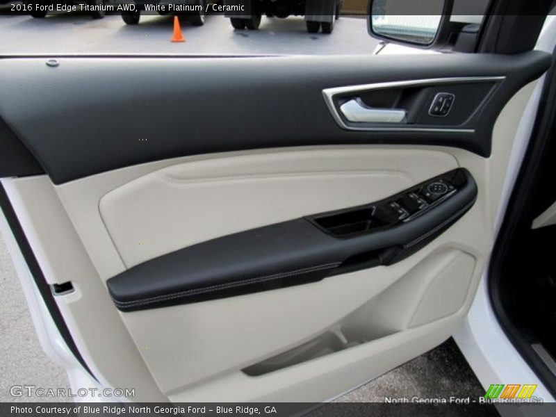 White Platinum / Ceramic 2016 Ford Edge Titanium AWD