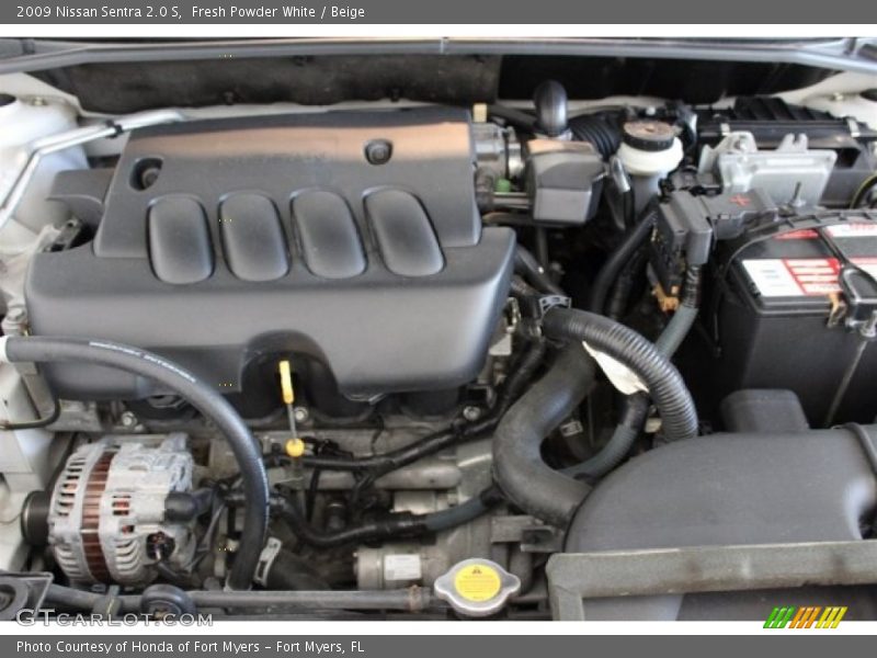 Fresh Powder White / Beige 2009 Nissan Sentra 2.0 S
