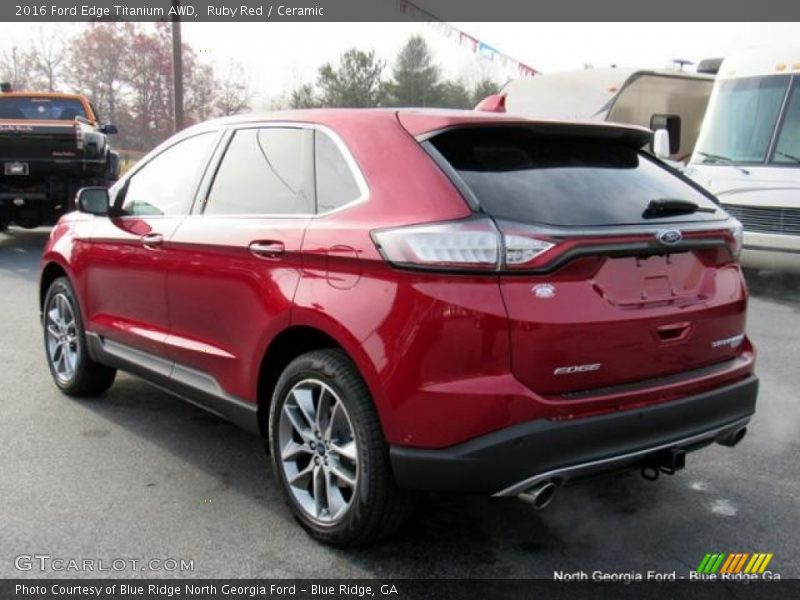 Ruby Red / Ceramic 2016 Ford Edge Titanium AWD