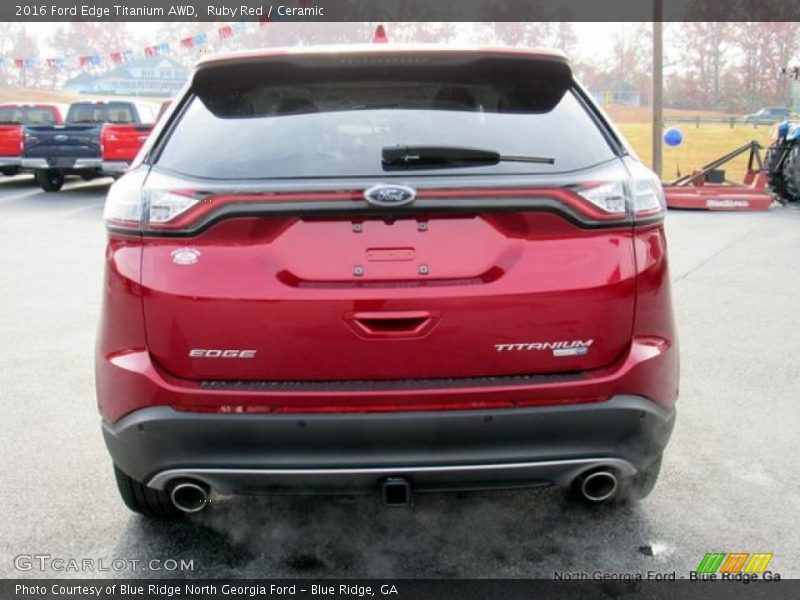 Ruby Red / Ceramic 2016 Ford Edge Titanium AWD