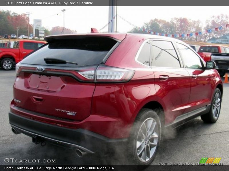 Ruby Red / Ceramic 2016 Ford Edge Titanium AWD
