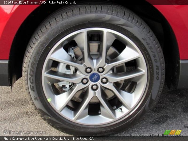 Ruby Red / Ceramic 2016 Ford Edge Titanium AWD