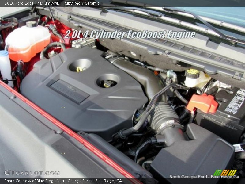 Ruby Red / Ceramic 2016 Ford Edge Titanium AWD