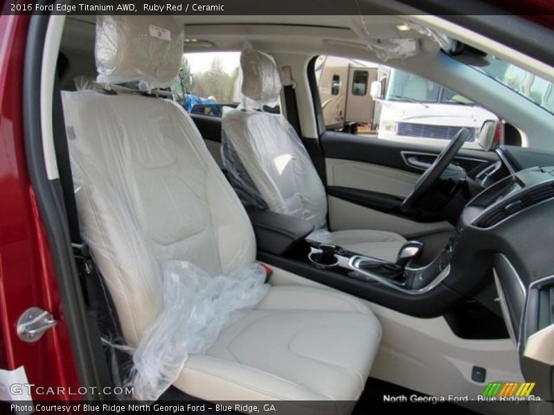 Ruby Red / Ceramic 2016 Ford Edge Titanium AWD