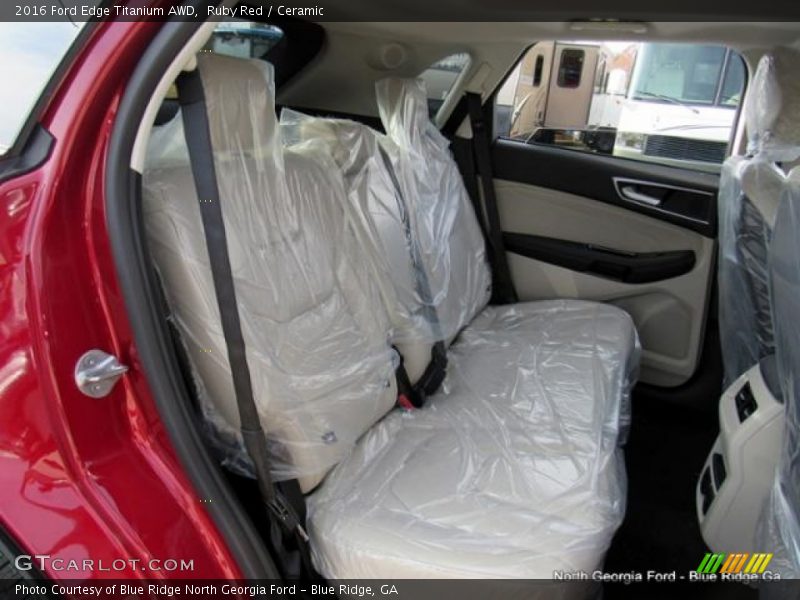 Ruby Red / Ceramic 2016 Ford Edge Titanium AWD
