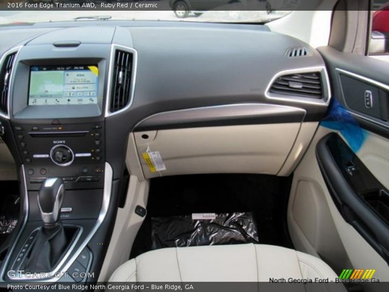 Ruby Red / Ceramic 2016 Ford Edge Titanium AWD