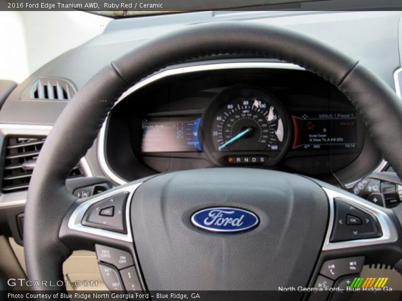 Ruby Red / Ceramic 2016 Ford Edge Titanium AWD