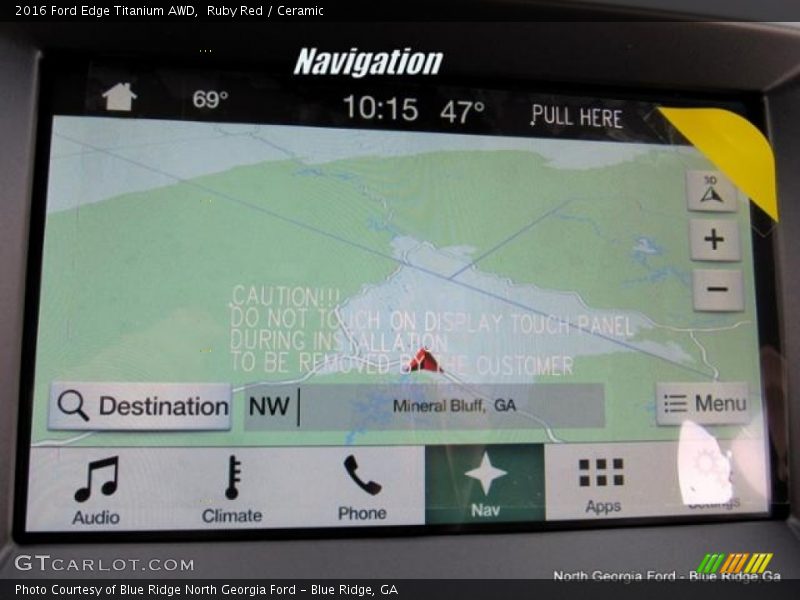 Ruby Red / Ceramic 2016 Ford Edge Titanium AWD