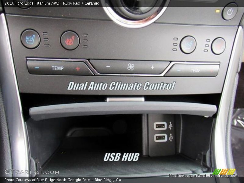 Ruby Red / Ceramic 2016 Ford Edge Titanium AWD