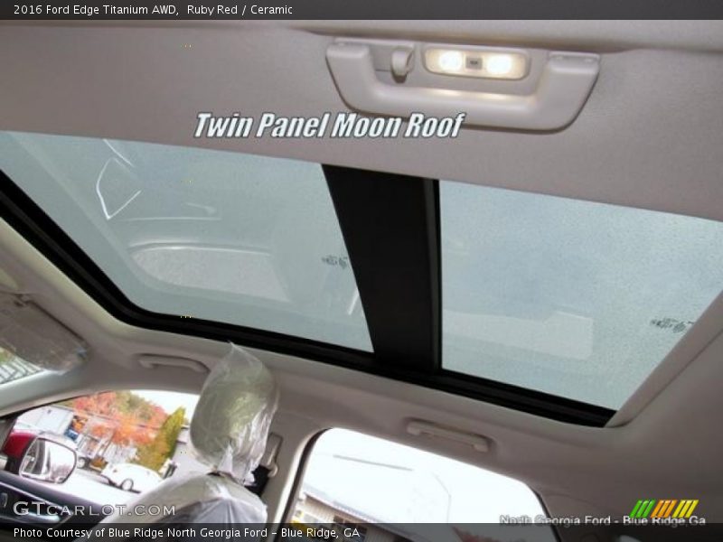 Ruby Red / Ceramic 2016 Ford Edge Titanium AWD