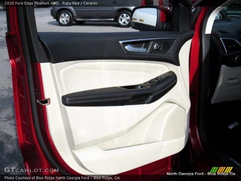 Ruby Red / Ceramic 2016 Ford Edge Titanium AWD