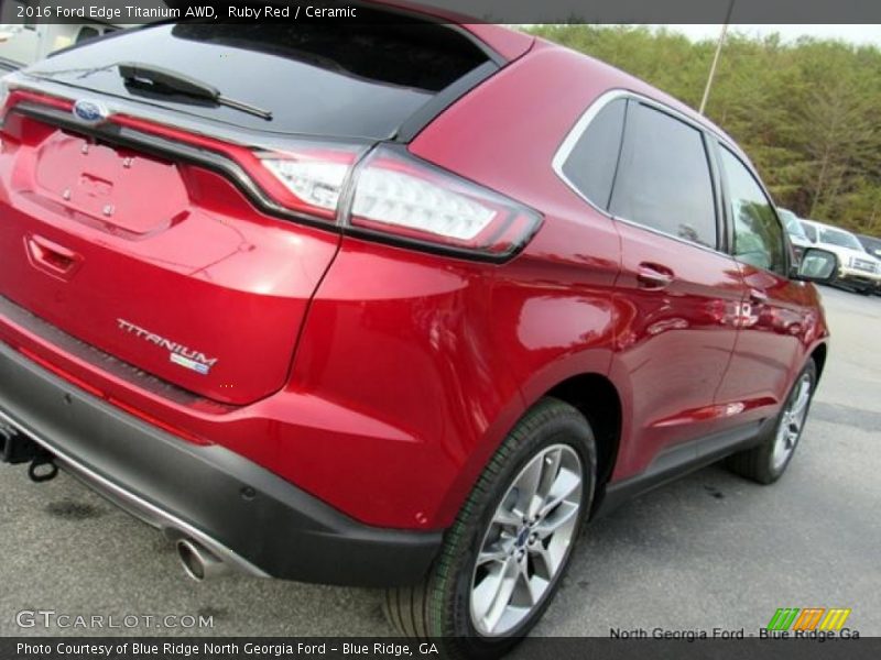 Ruby Red / Ceramic 2016 Ford Edge Titanium AWD