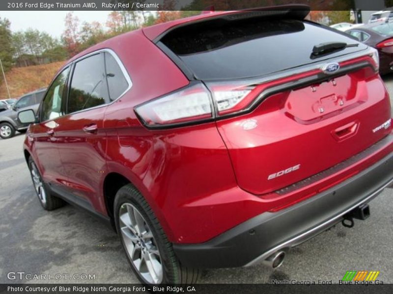 Ruby Red / Ceramic 2016 Ford Edge Titanium AWD