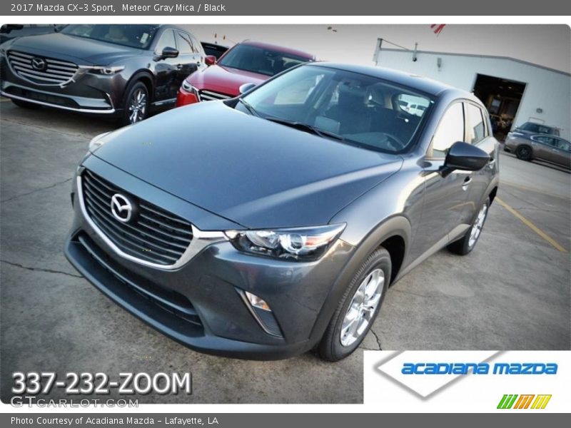 Meteor Gray Mica / Black 2017 Mazda CX-3 Sport