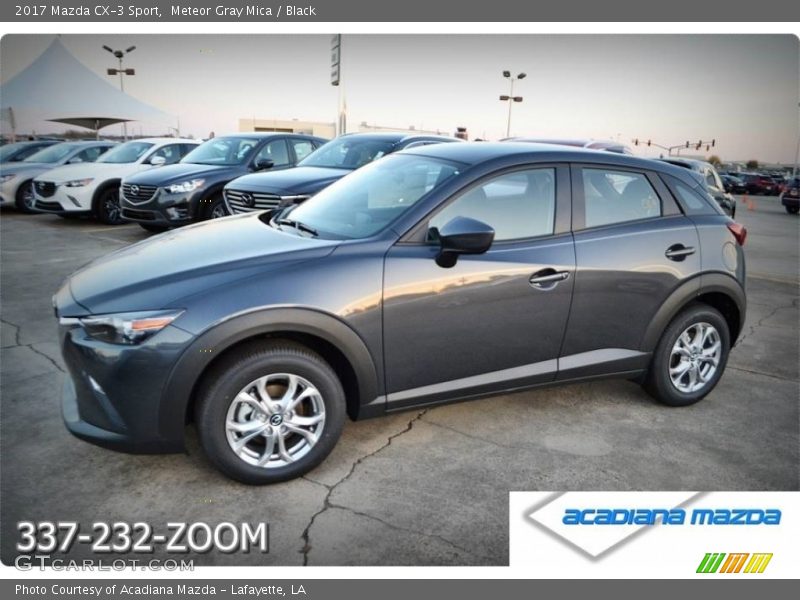 Meteor Gray Mica / Black 2017 Mazda CX-3 Sport