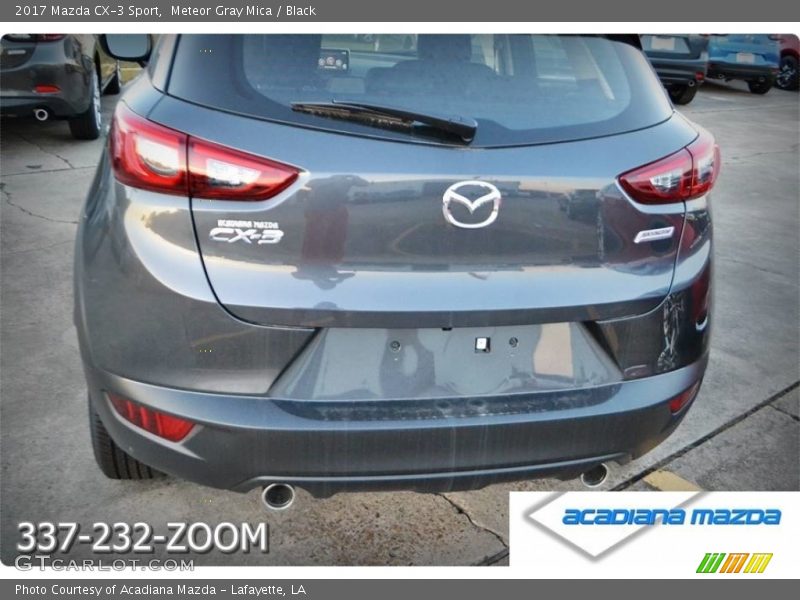 Meteor Gray Mica / Black 2017 Mazda CX-3 Sport