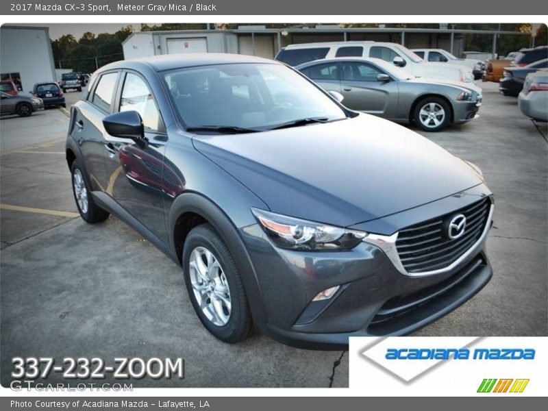 Meteor Gray Mica / Black 2017 Mazda CX-3 Sport