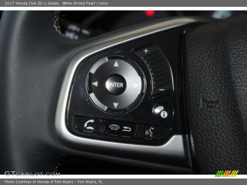 White Orchid Pearl / Ivory 2017 Honda Civic EX-L Sedan
