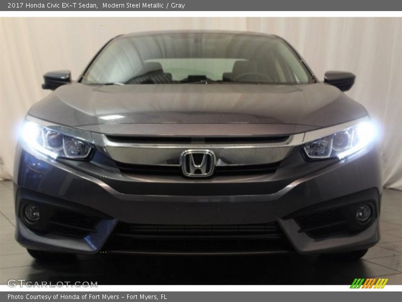 Modern Steel Metallic / Gray 2017 Honda Civic EX-T Sedan