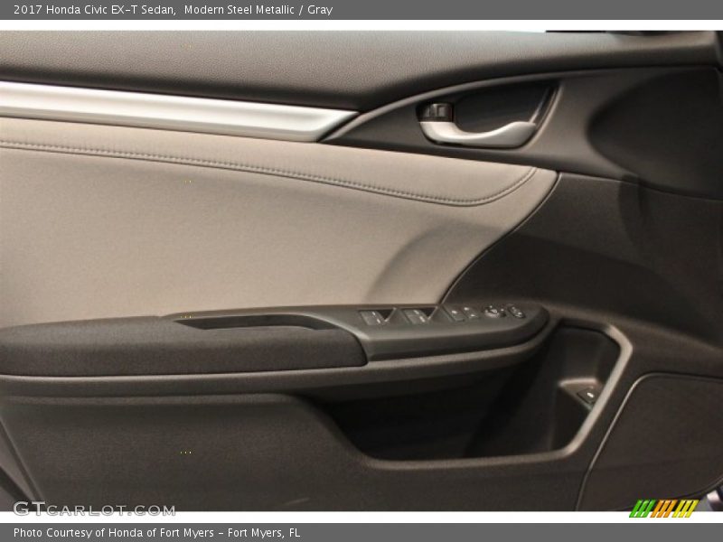Modern Steel Metallic / Gray 2017 Honda Civic EX-T Sedan