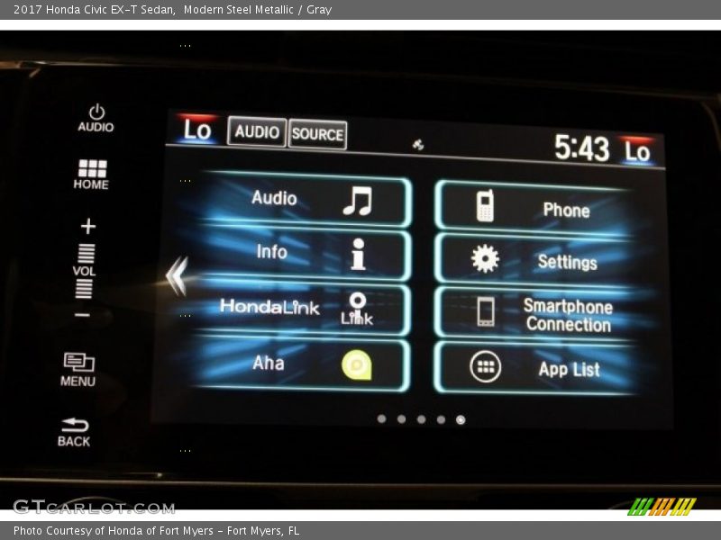 Modern Steel Metallic / Gray 2017 Honda Civic EX-T Sedan