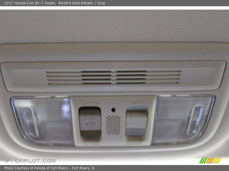 Modern Steel Metallic / Gray 2017 Honda Civic EX-T Sedan