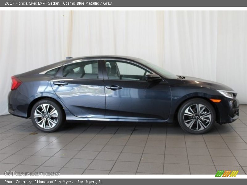 Cosmic Blue Metallic / Gray 2017 Honda Civic EX-T Sedan