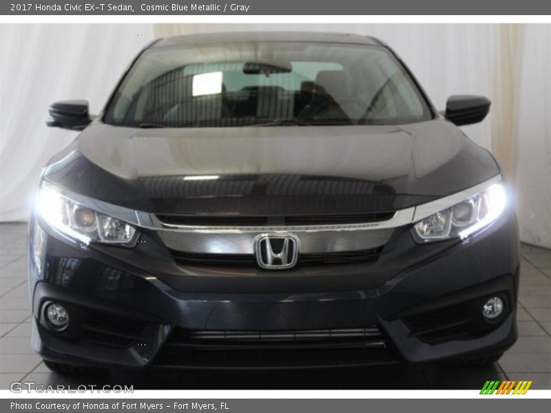 Cosmic Blue Metallic / Gray 2017 Honda Civic EX-T Sedan