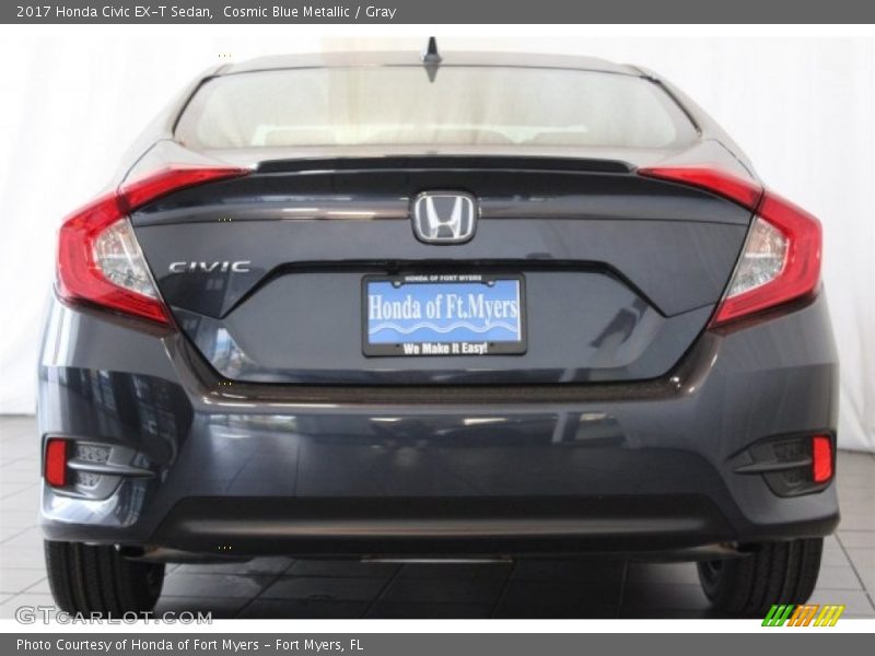 Cosmic Blue Metallic / Gray 2017 Honda Civic EX-T Sedan