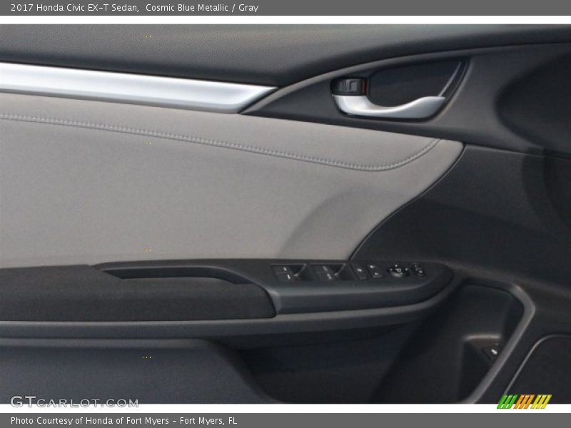 Cosmic Blue Metallic / Gray 2017 Honda Civic EX-T Sedan