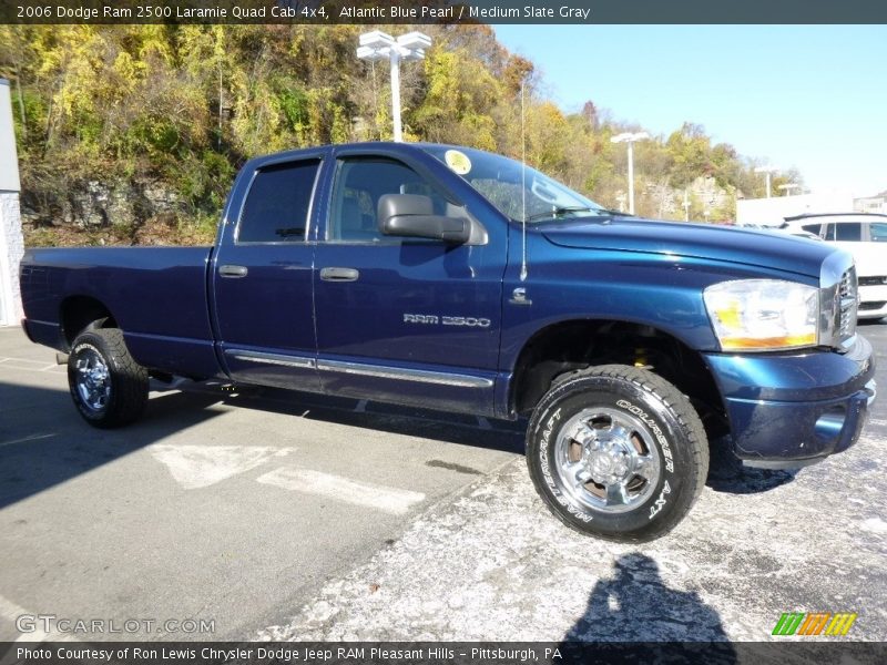 Atlantic Blue Pearl / Medium Slate Gray 2006 Dodge Ram 2500 Laramie Quad Cab 4x4