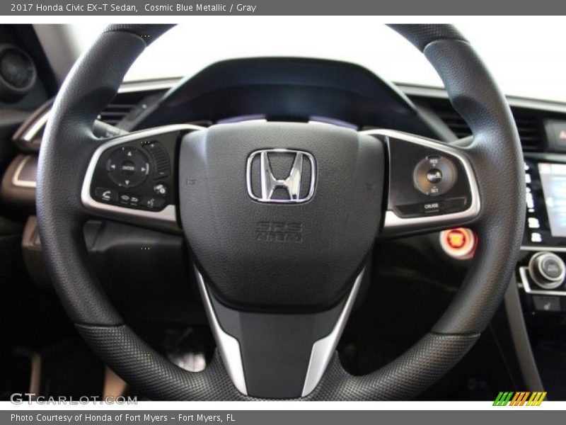 Cosmic Blue Metallic / Gray 2017 Honda Civic EX-T Sedan