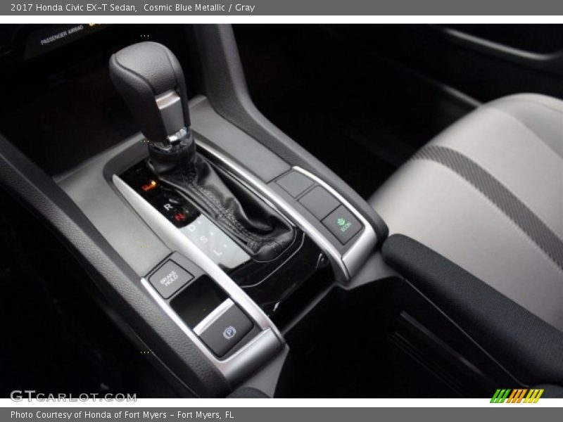 Cosmic Blue Metallic / Gray 2017 Honda Civic EX-T Sedan