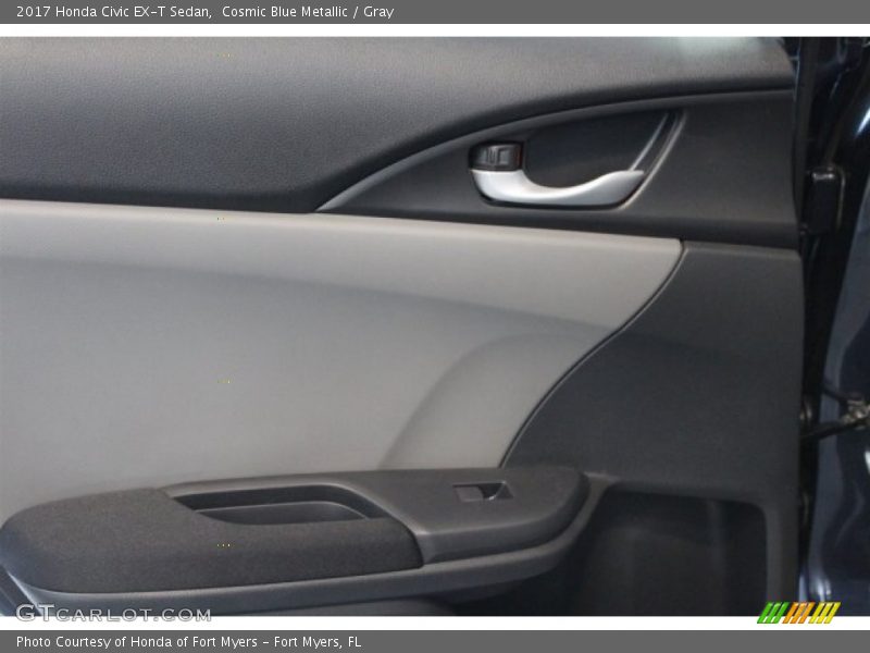 Cosmic Blue Metallic / Gray 2017 Honda Civic EX-T Sedan