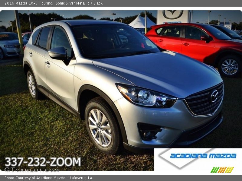 Sonic Silver Metallic / Black 2016 Mazda CX-5 Touring