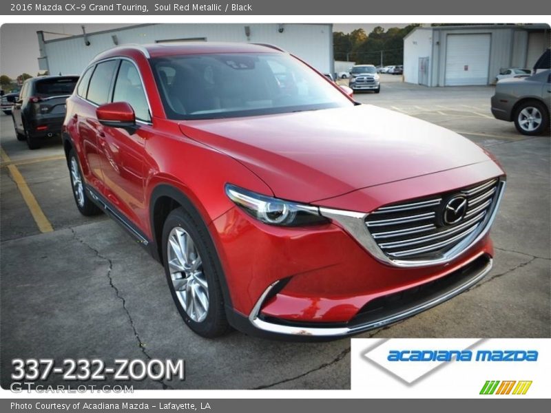 Soul Red Metallic / Black 2016 Mazda CX-9 Grand Touring