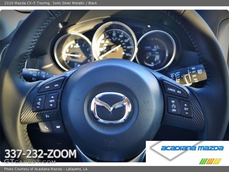 Sonic Silver Metallic / Black 2016 Mazda CX-5 Touring