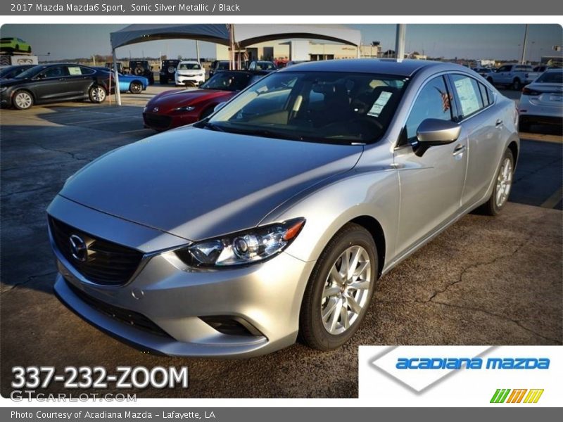 Sonic Silver Metallic / Black 2017 Mazda Mazda6 Sport