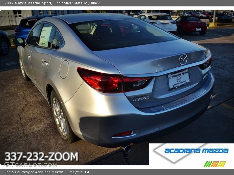 Sonic Silver Metallic / Black 2017 Mazda Mazda6 Sport