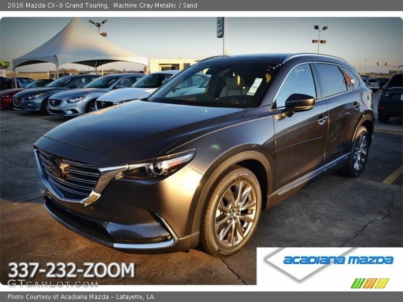 Machine Gray Metallic / Sand 2016 Mazda CX-9 Grand Touring