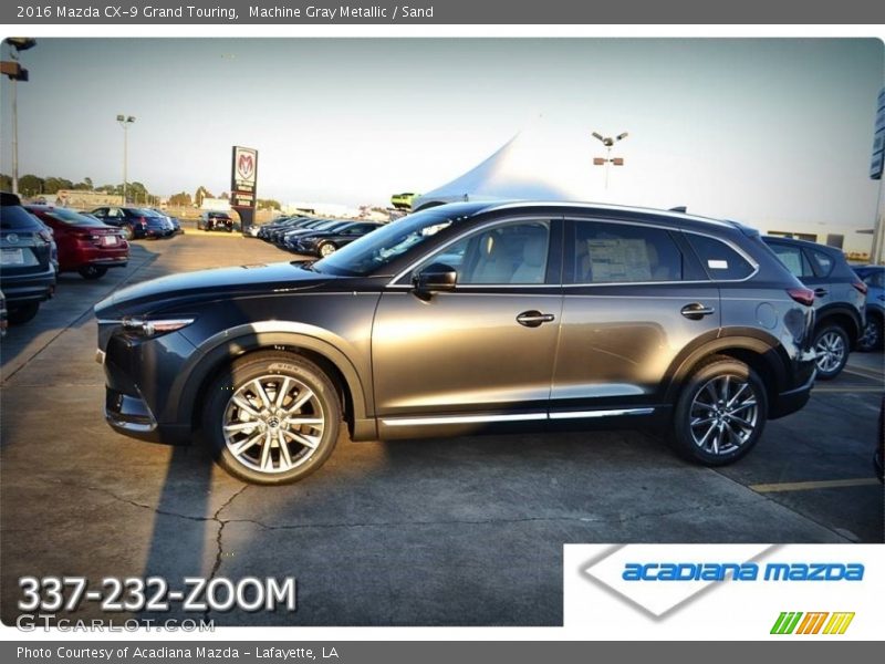 Machine Gray Metallic / Sand 2016 Mazda CX-9 Grand Touring