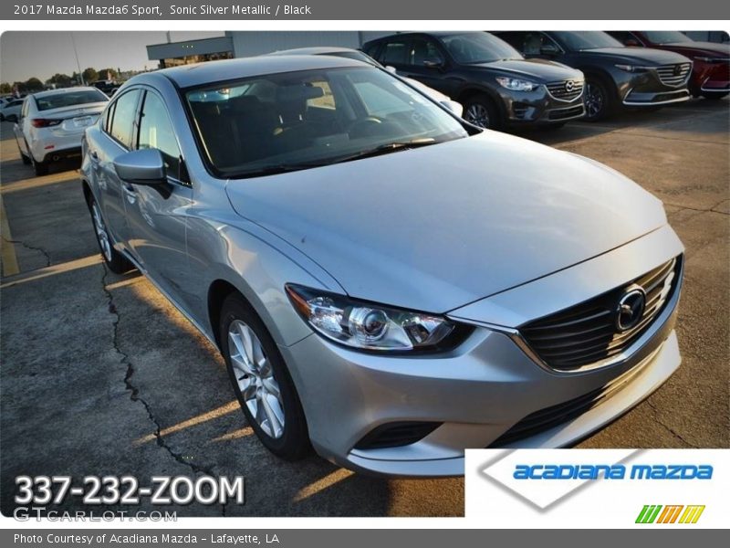 Sonic Silver Metallic / Black 2017 Mazda Mazda6 Sport